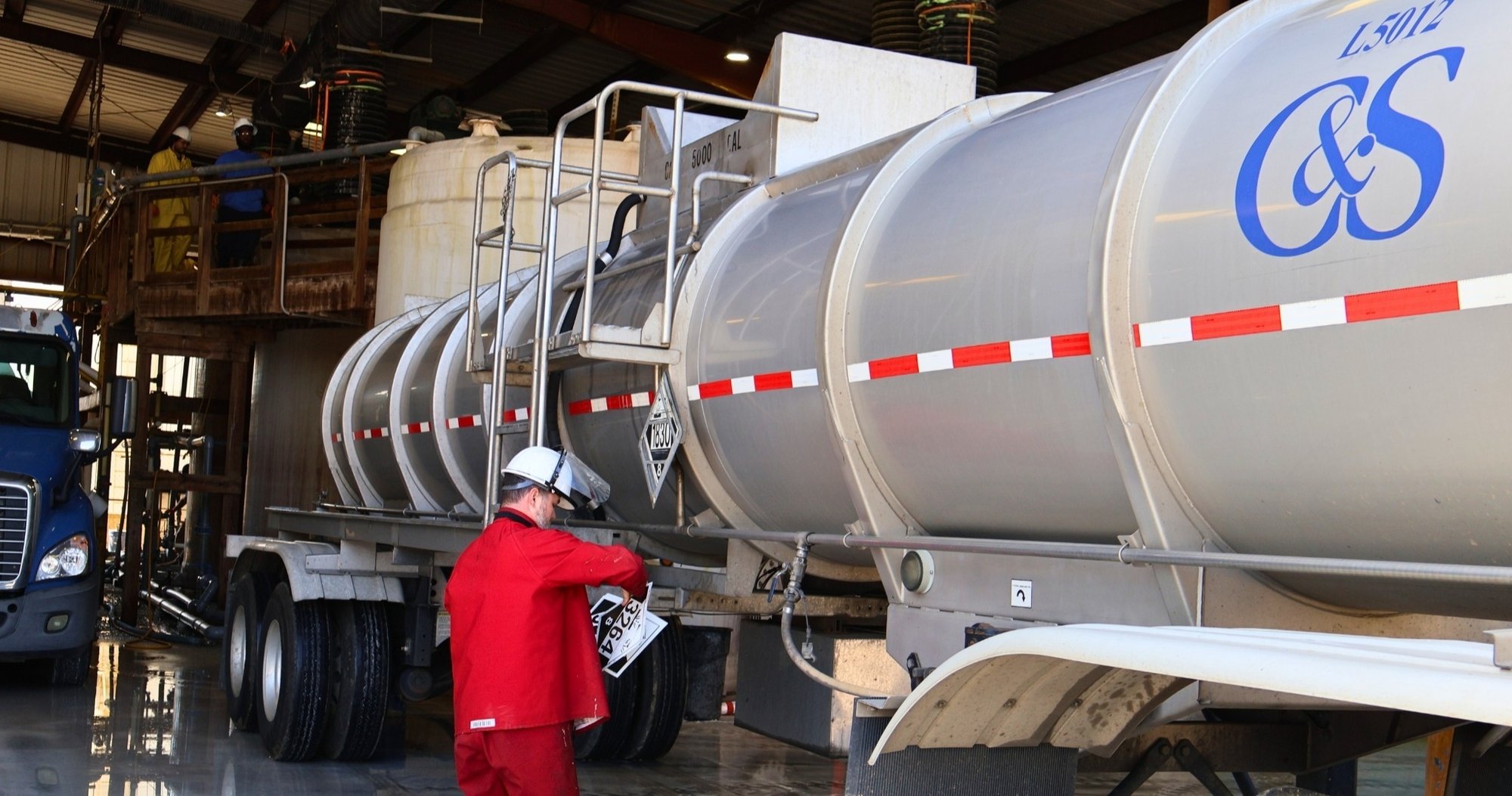 C&S Tanker Truck at a plant